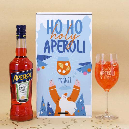 Pappbox und Weinglas mit Name Ihrer Wahl