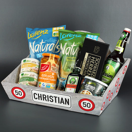 Gefüllter Geschenkkorb für Frauen zum Geburtstag