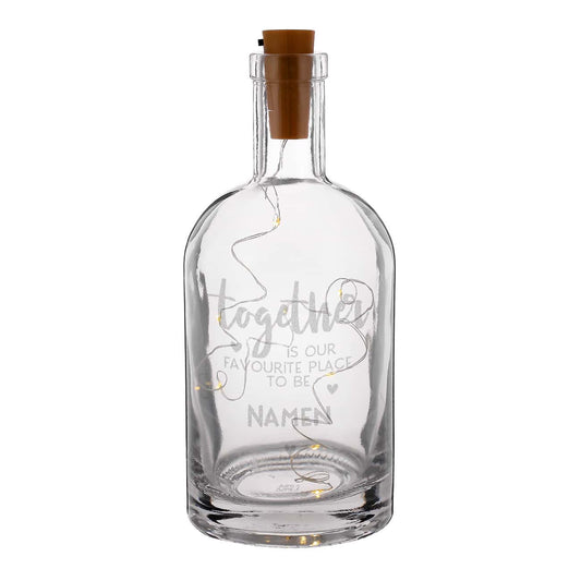 Together is our favourite place to be... gravierte Geschenkflasche