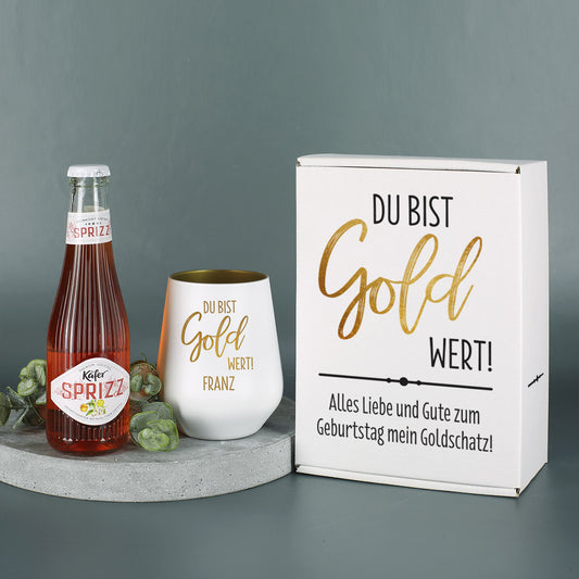 Du bist Gold wert - personalisiertes Geschenk