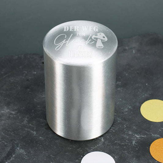 Flaschenöffner in Kapselform "Der Weg zum Glück"