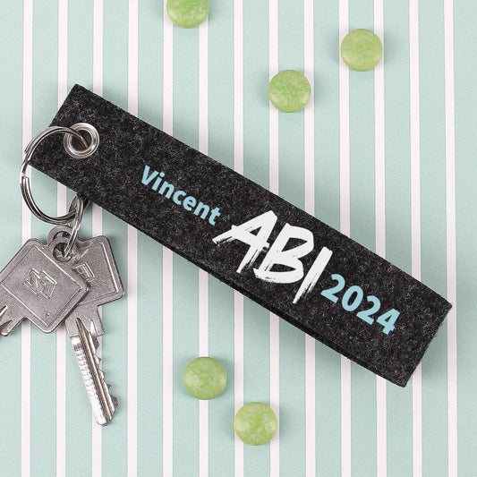 ABI - Anhänger für Schlüssel mit Name - Geschenk zum Abitur