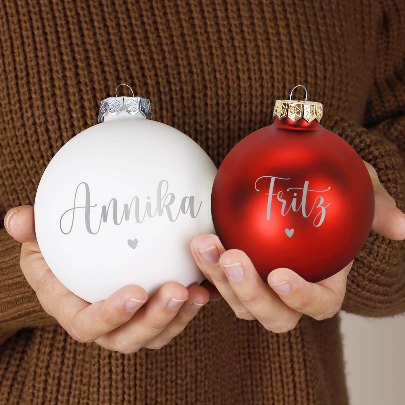 Weihnachtskugel mit Name graviert –