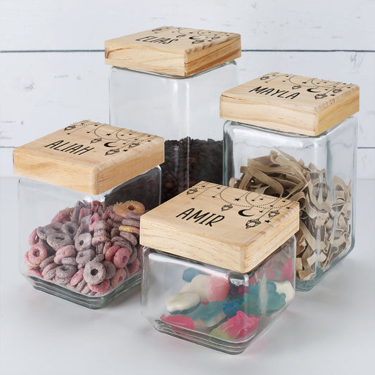 Keksdose / Vorratsglas „Orientalische Kette“ mit Wunschname für Ramadan & festliche Anlässe