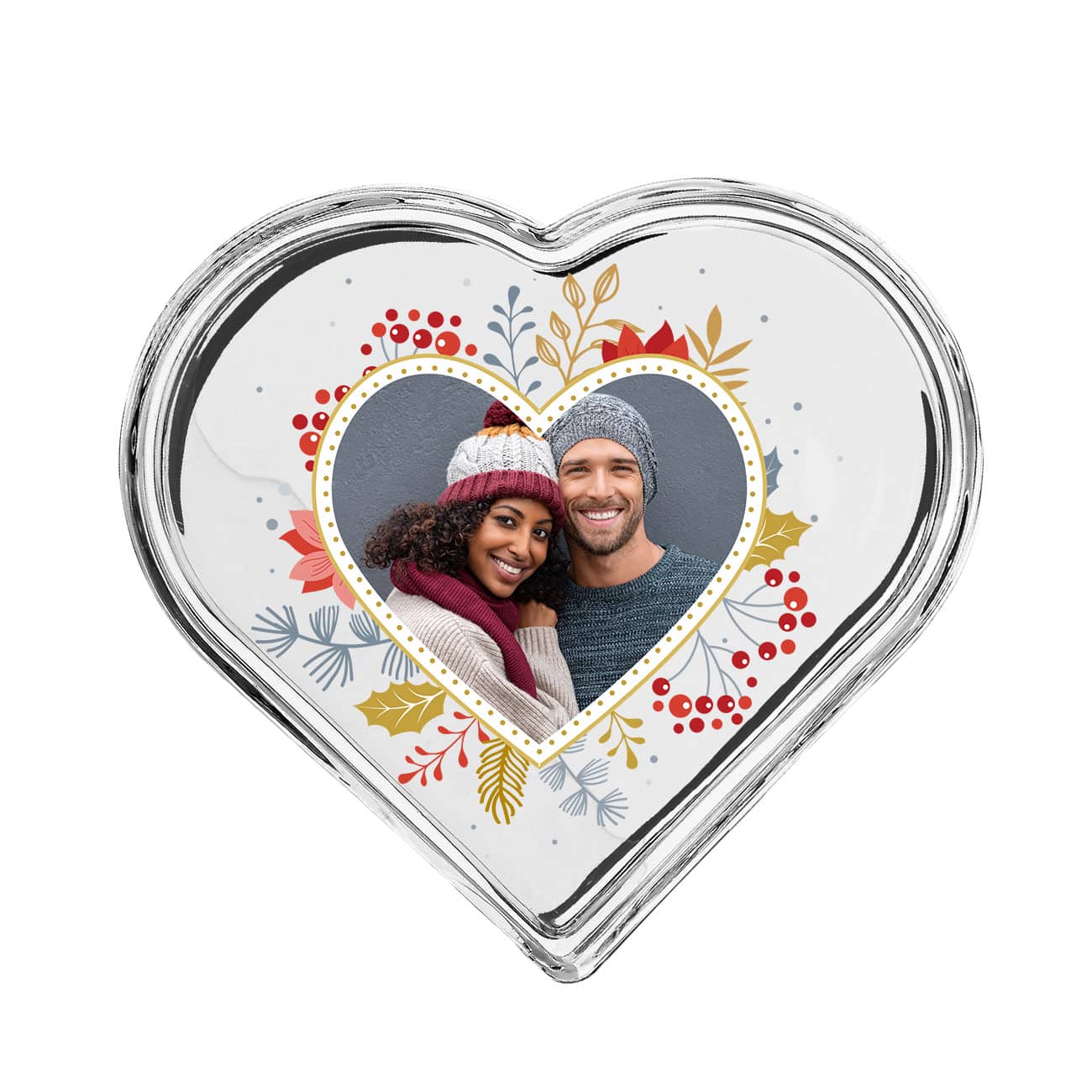 Glasdose mit Ihrem Wunschfoto und tollem Weihnachtsmotiv