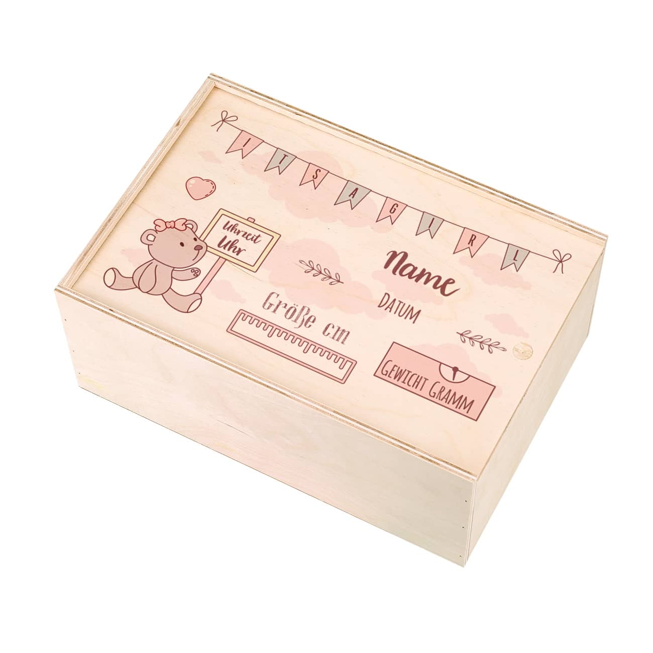 Mit Ihren Angaben bedruckt