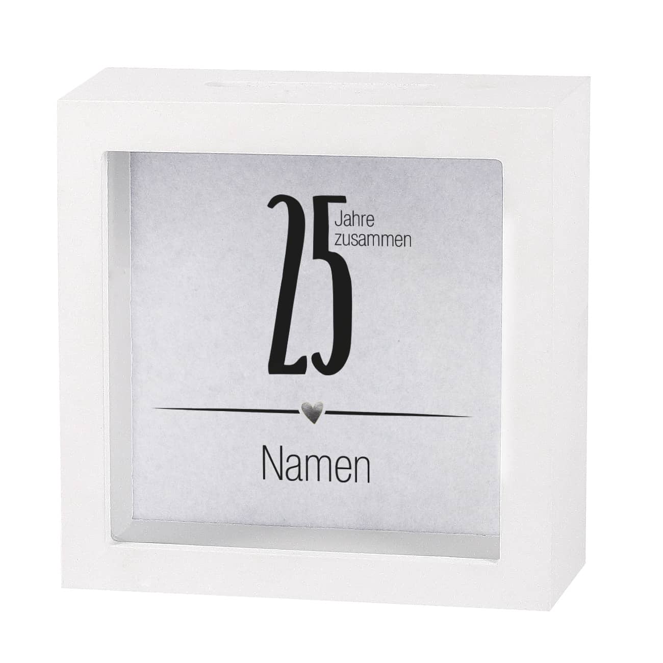 Bilderrahmen Spardose personalisiert mit Ihrem Namen