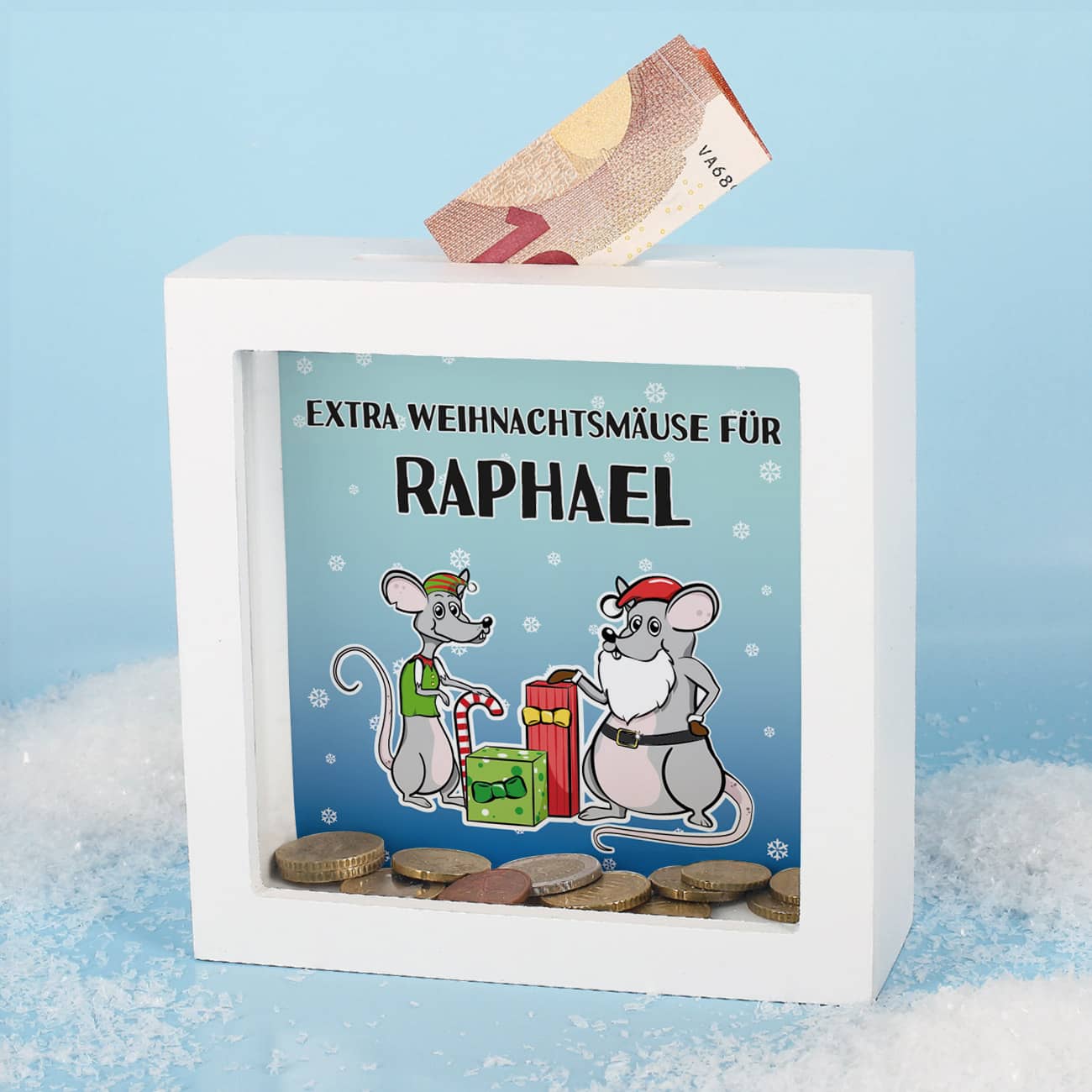 Bilderrahmen Spardose Weihnachten