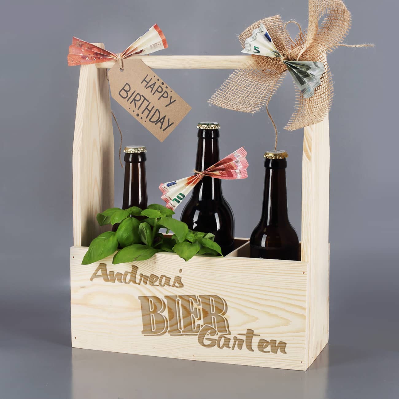 Flaschenträger DIY Biergarten