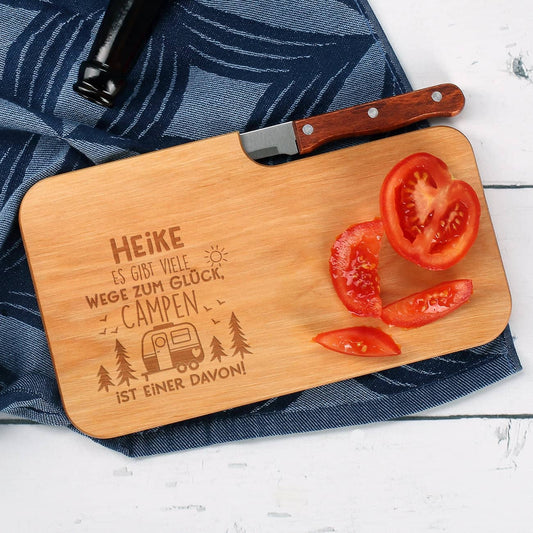 Brettchen mit integriertem Messer & persönlicher Gravur