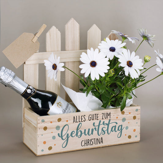 Pflanzkorb zum Geburtstag mit Name
