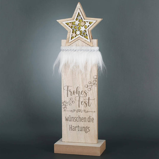 Frohes Fest - graviert mit Text nach Wunsch