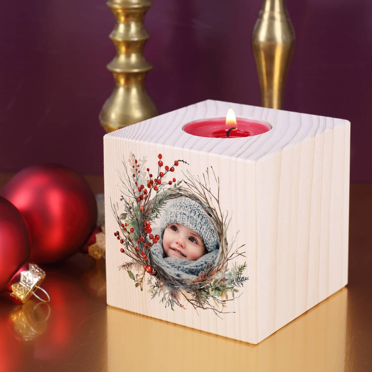 Foto Teelichthalter zu Weihnachten –