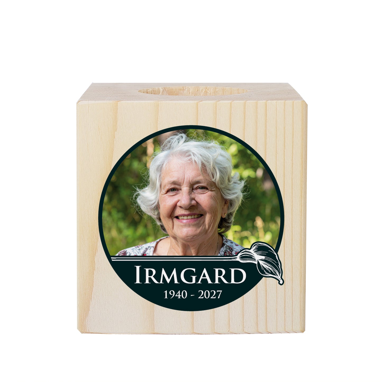 Freigestelltes Produktbild auf weißem Hintergrund – Druck und Maße gut sichtbar