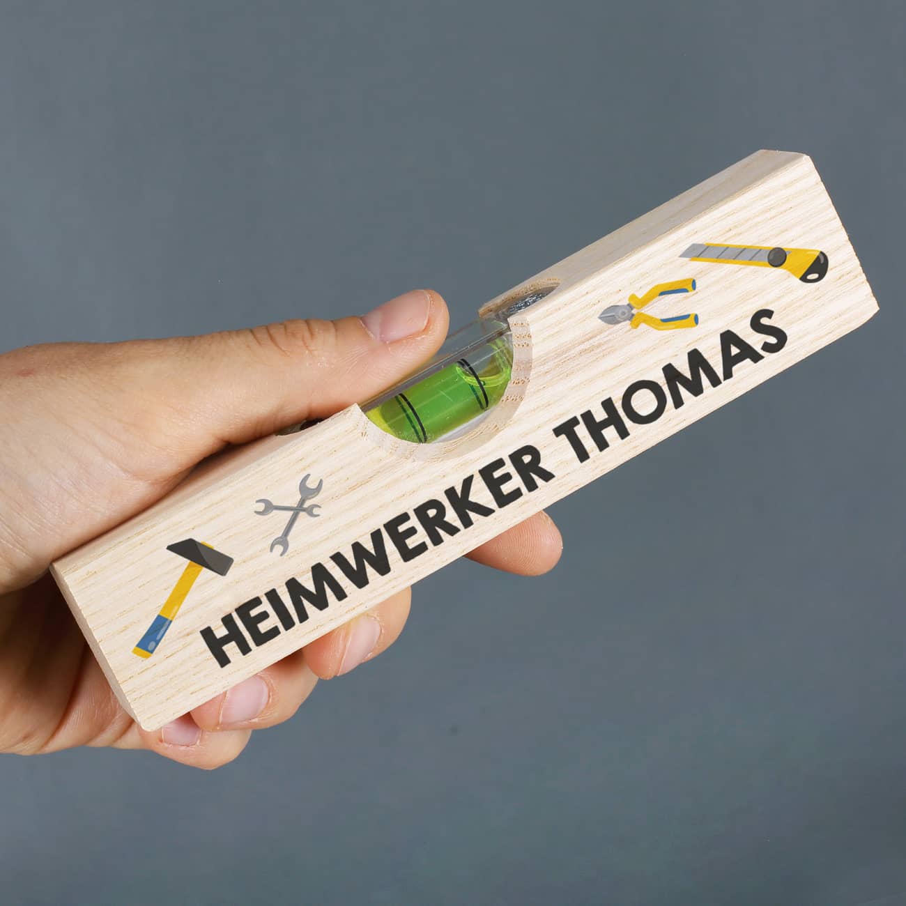 Personalisierte Mini-Wasserwaage für Kinder und Erwachsene