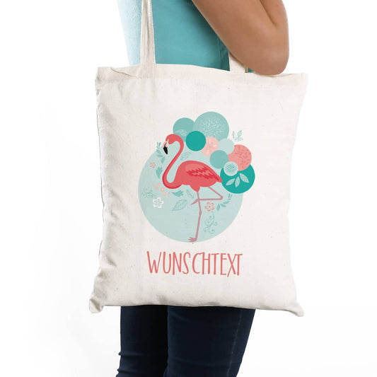 Persönlicher Flamingo Beutel aus Baumwolle