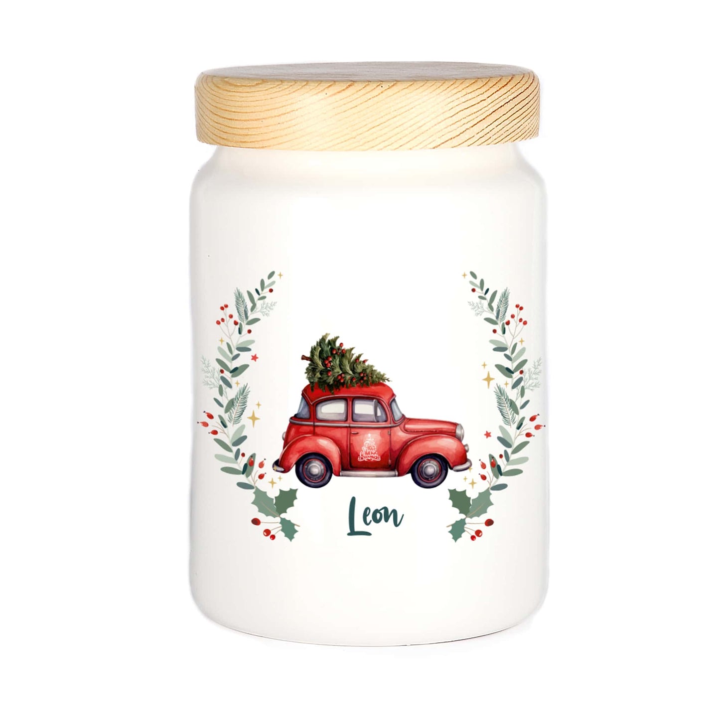 Dose mit weihnachtlichem Motiv