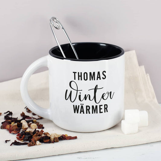 Große Tasse "Winter Wärmer" mit Ihrem Namen