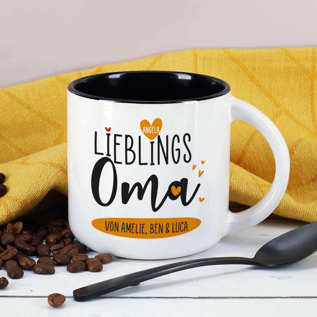XL Kaffeetasse mit Name und Wunschtext