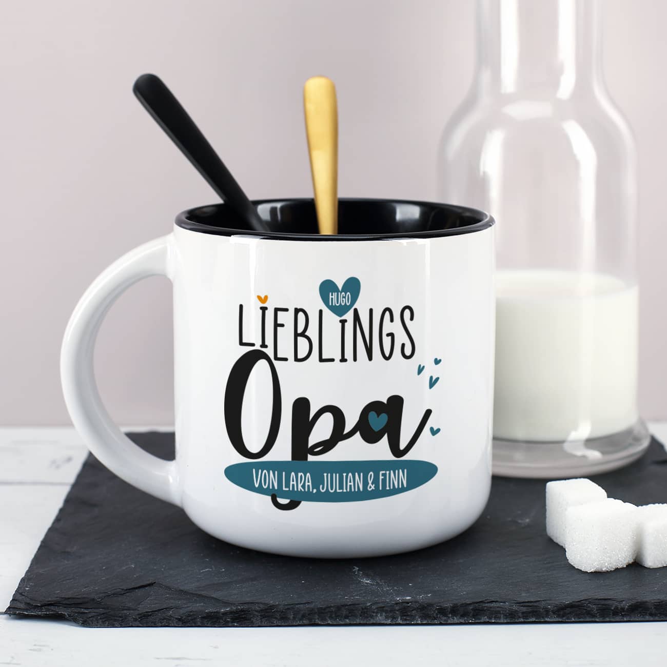 XL Kaffeetasse mit Name und Wunschtext