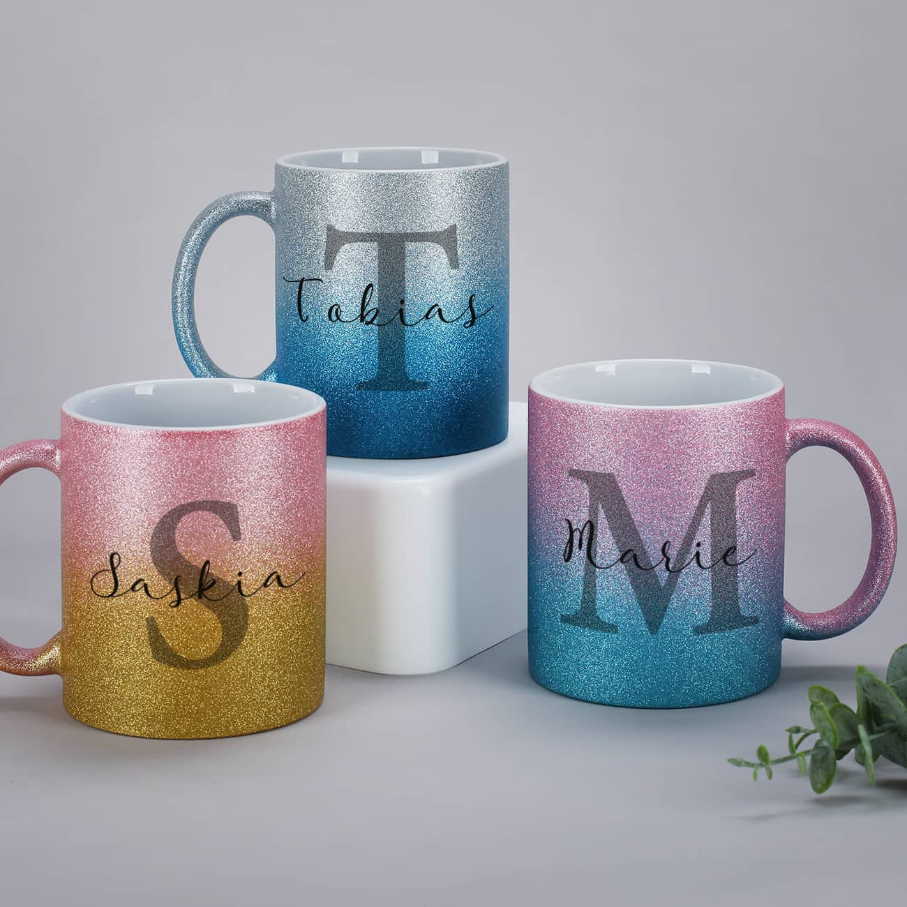 Glitzernde Tasse