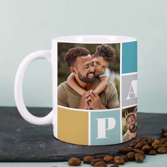 Tasse mit 4 Fotos Ihrer Wahl bedruckt