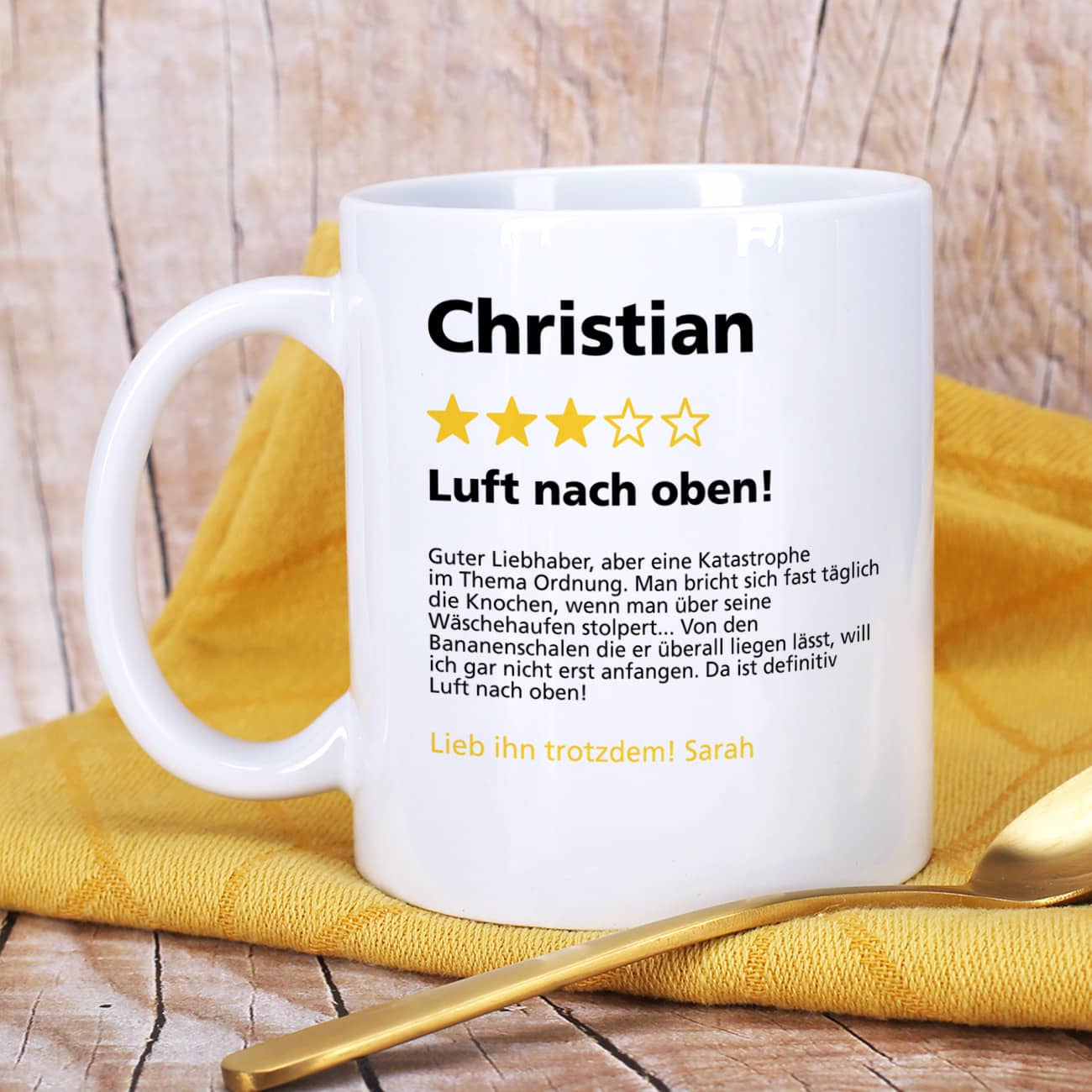 Personalisierte Bewertungstasse