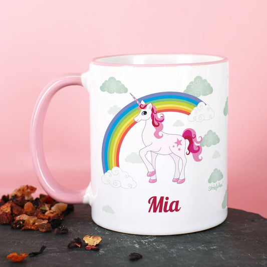 Tasse Einhorn Regenbogen Name für Mädchen