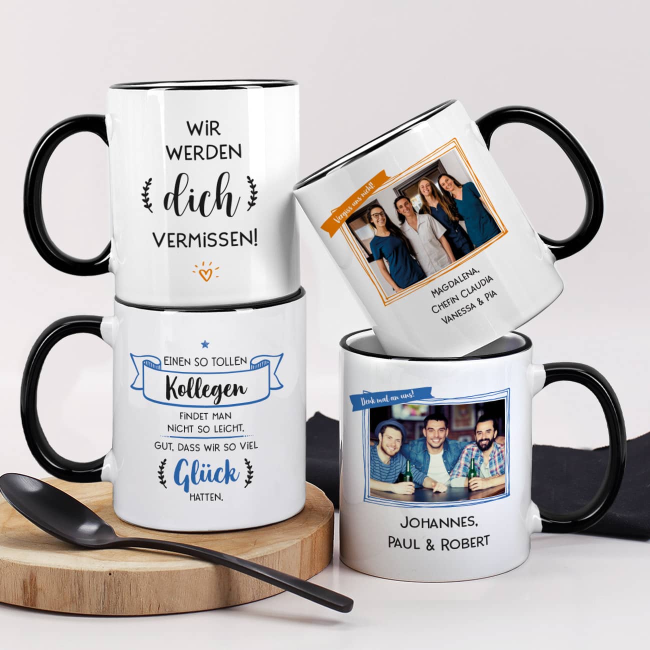 Tasse zum Abschied mit Foto für Kollegen –