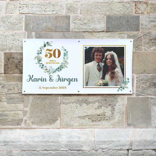 Banner goldene Hochzeit