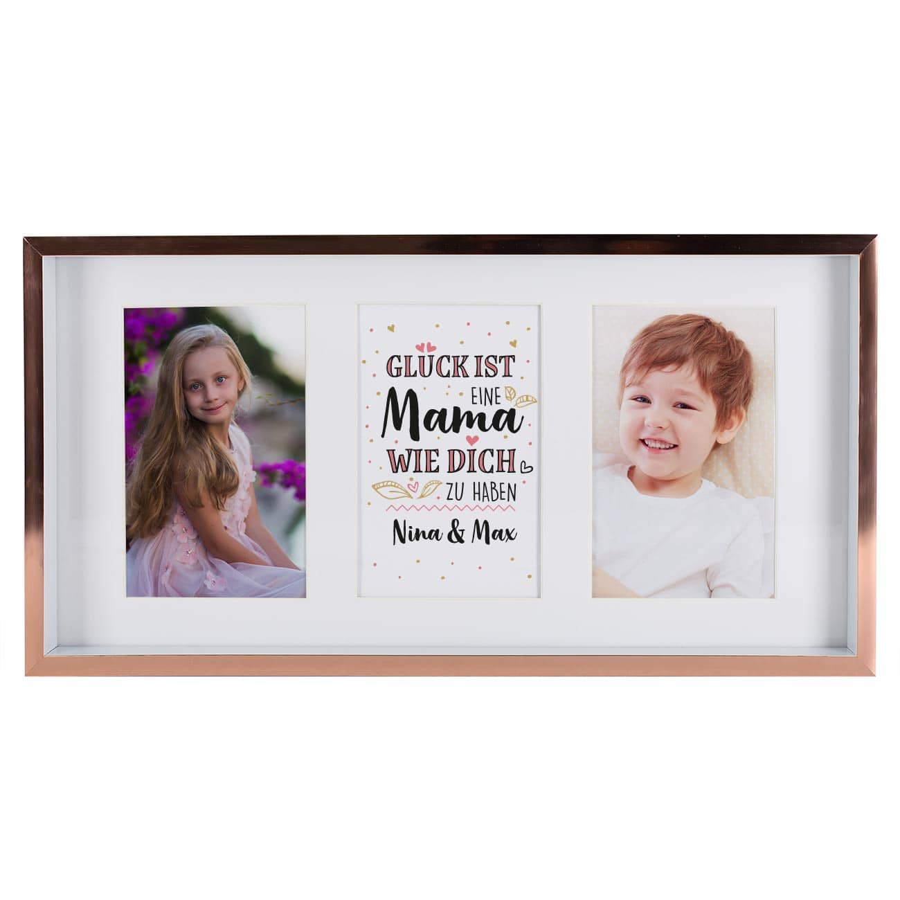 Bilderrahmen zum Muttertag personalisiert mit zwei Fotos und Text