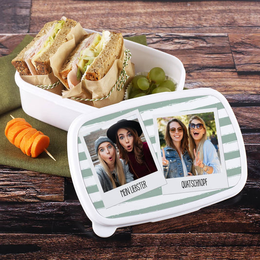 2 Fotos im Polaroid-Stil mit Text nach Wunsch