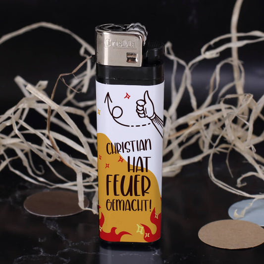 Lustiges Feuerzeug mit Ihrem Wunschnamen versehen