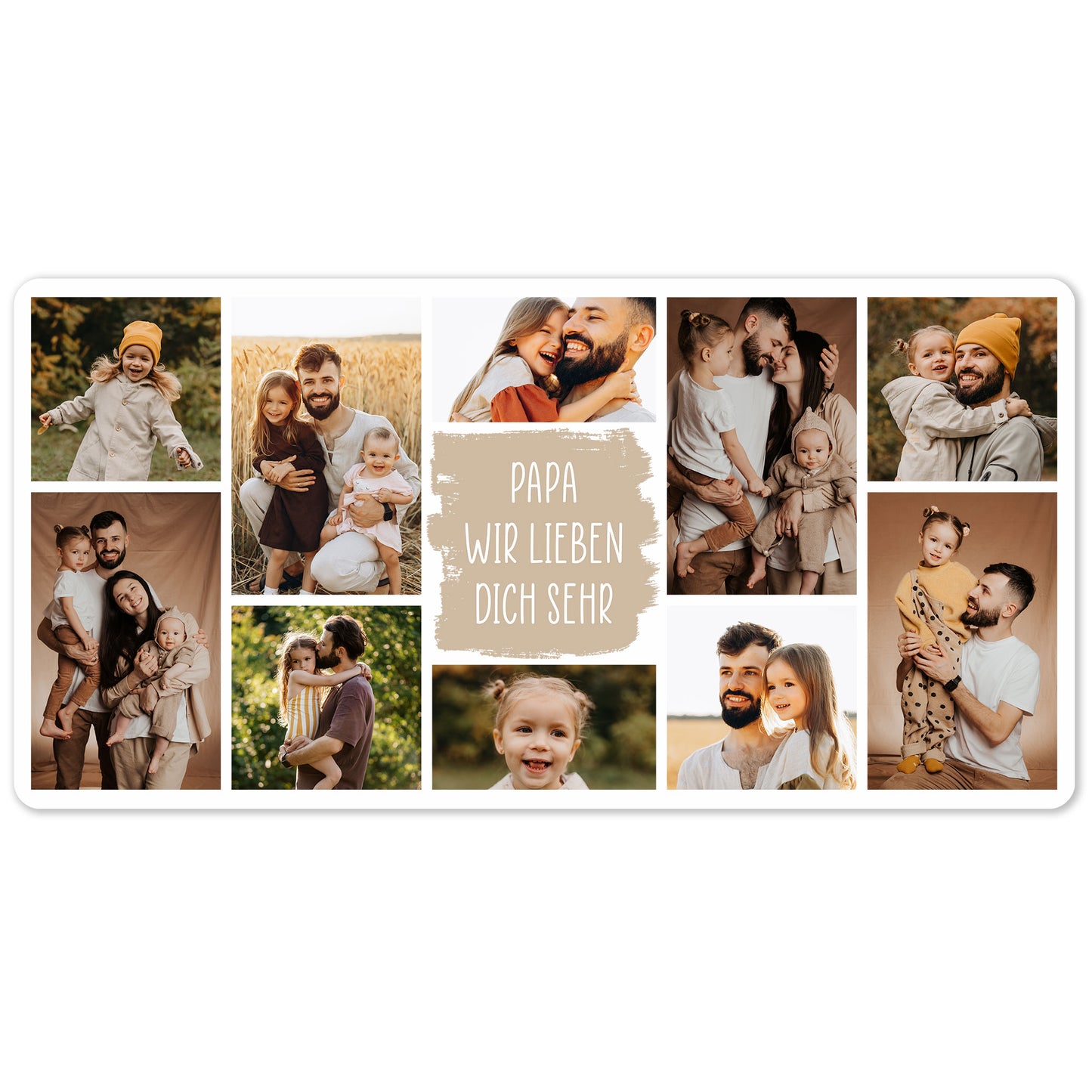 Freigestelltes Mousepad auf weißem Hintergrund – Fotodruck vollständig sichtbar