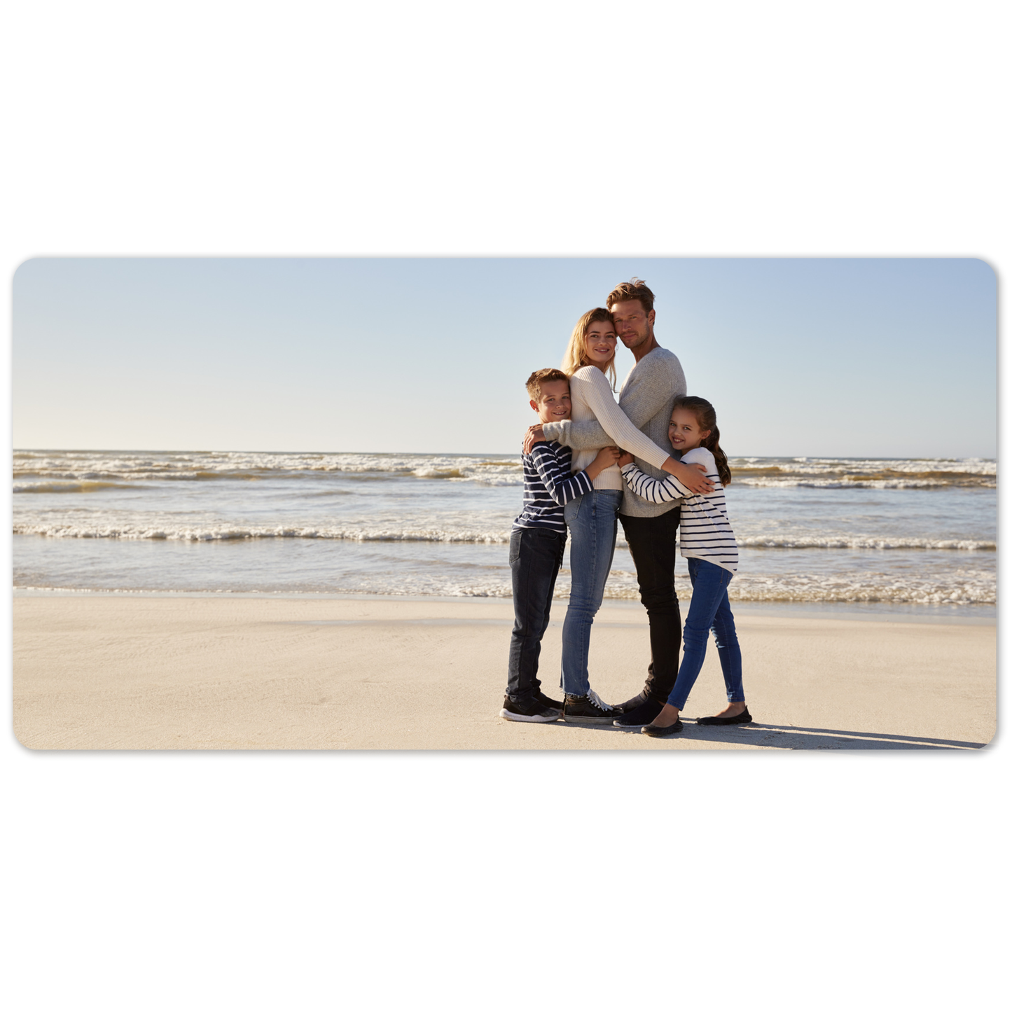 Freigestelltes Mousepad mit Motiv auf weißem Hintergrund – Vorderseite vollständig sichtbar