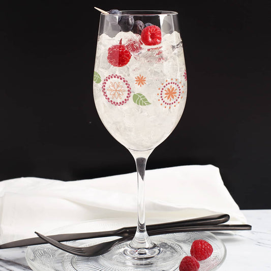 Abstraktes Blumen- und Blätter-Motiv als Druck