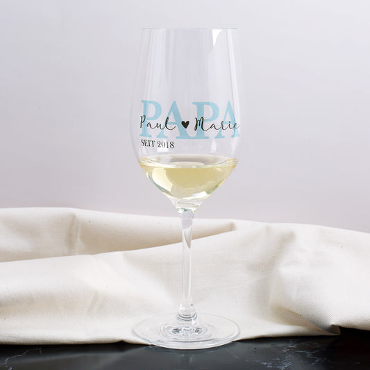 Persönliches Weinglas für den besten Papa