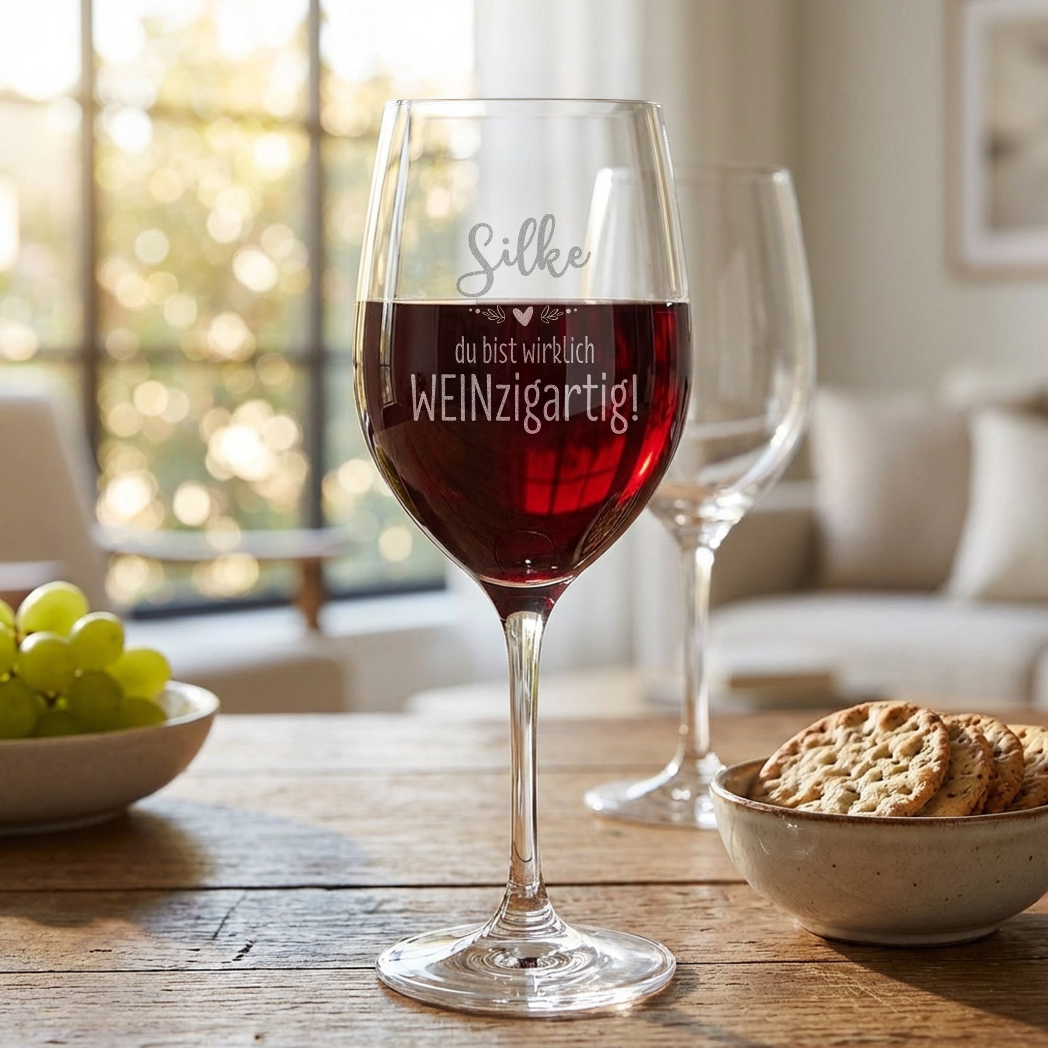 Personalisiertes Leonardo Weinglas 'Weinzigartig' mit Name graviert –