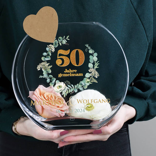 Große Leonardo Vase zur Goldhochzeit