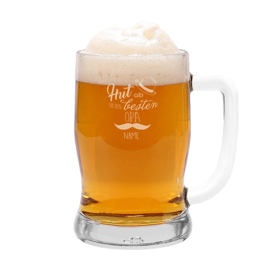 Gravur für den besten Opa auf einem Bierseidel Taverna von Leonardo