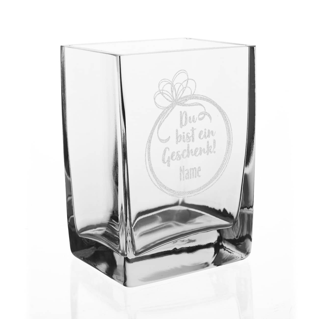 Du bist eine Geschenk! graviertes Windlicht mit Name