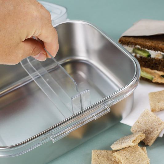 Personalisierte Edelstahl Brotdose mit niedlichem Einhorn & Name