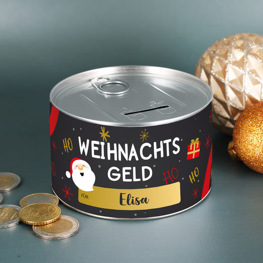 personalisierte Aufreißspardose als Weihnachtsgeschenk