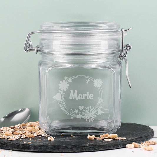 Praktisches Vorratsglas mit persönlicher Gravur