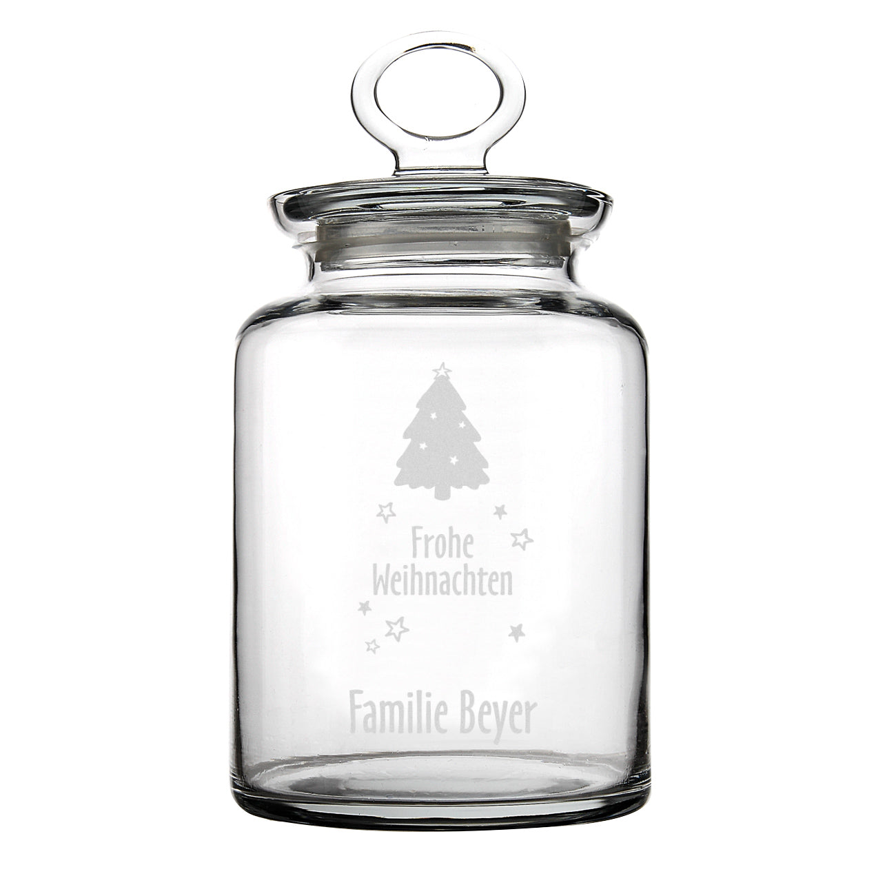 Weihnachtsgeschenk Glasdose zum Befüllen