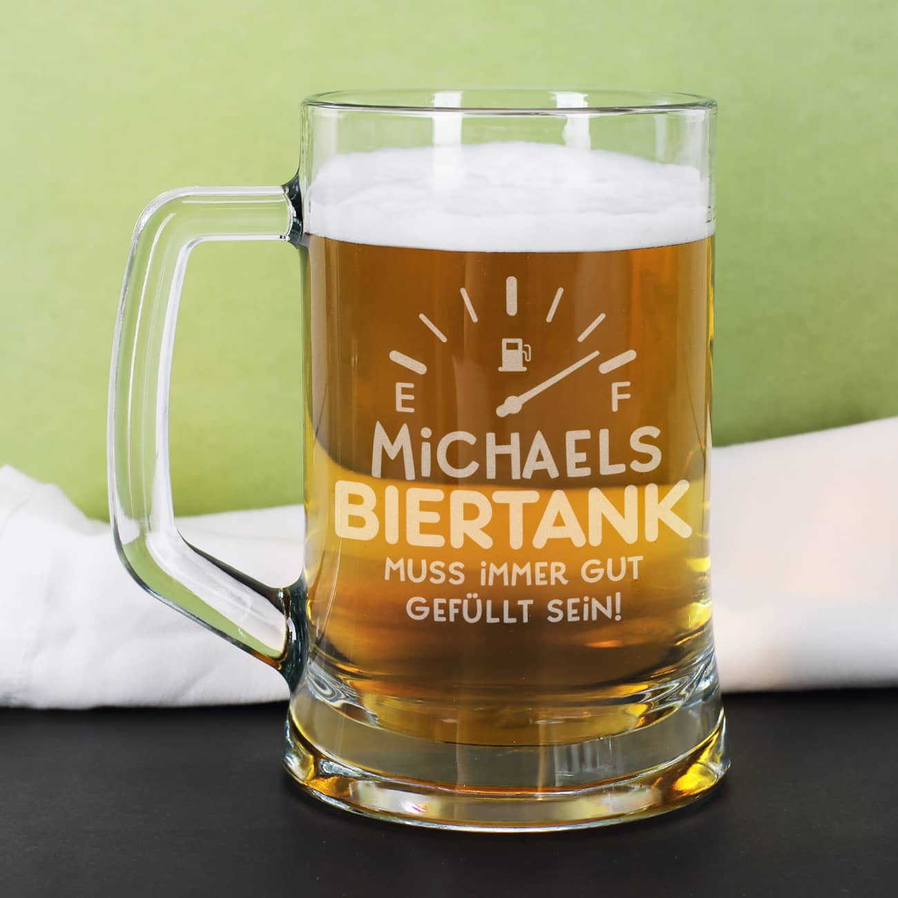 Personalisierte Bierglas