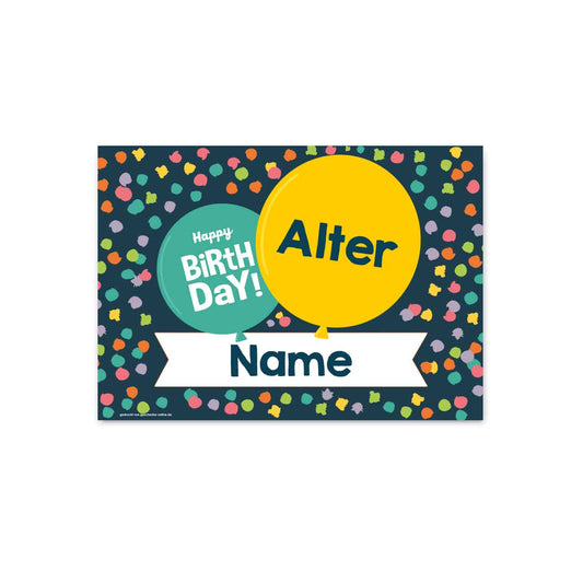 Mit Ihrem Wunschnamen und Alter bedruckt