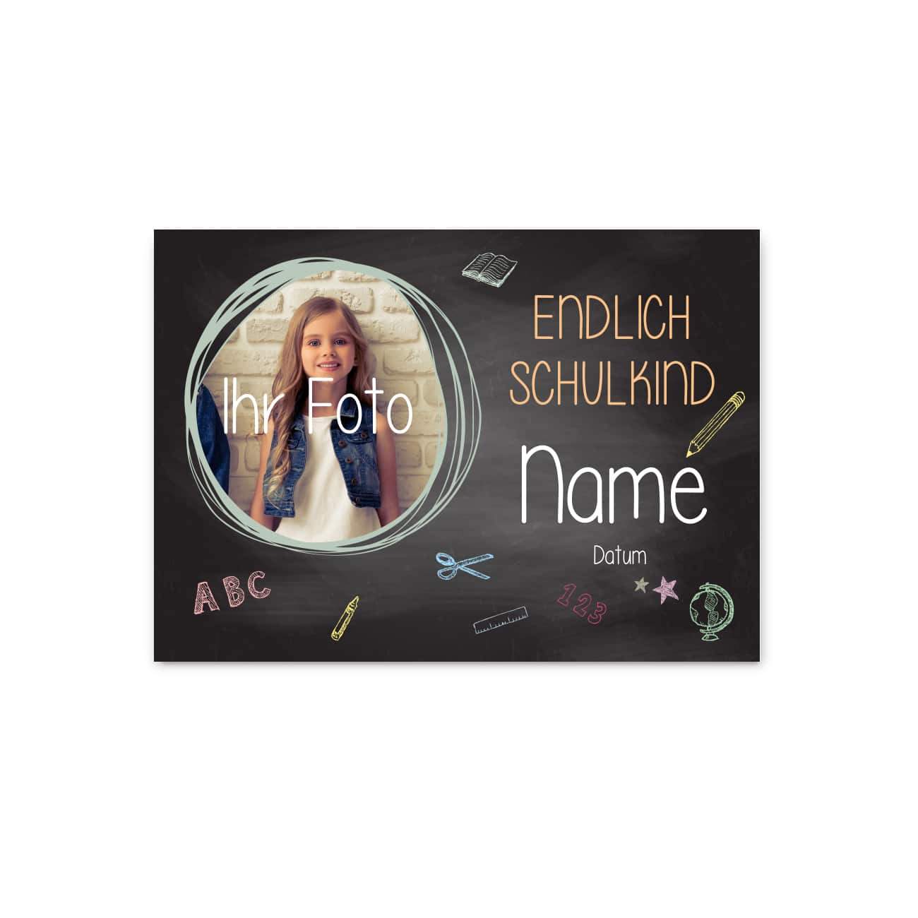 Mit Ihren Angaben bedruckt