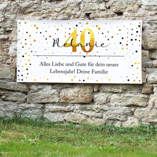 Persönliches Banner zum Geburtstag