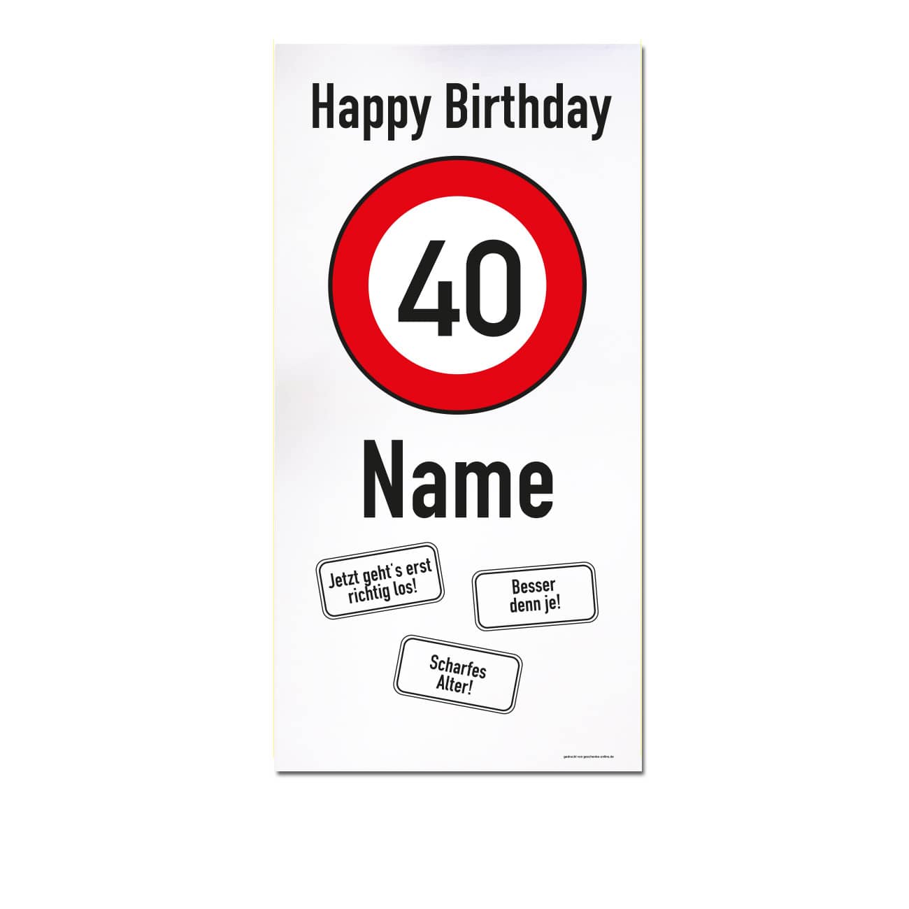 XXL-Banner zum 40. Geburtstag